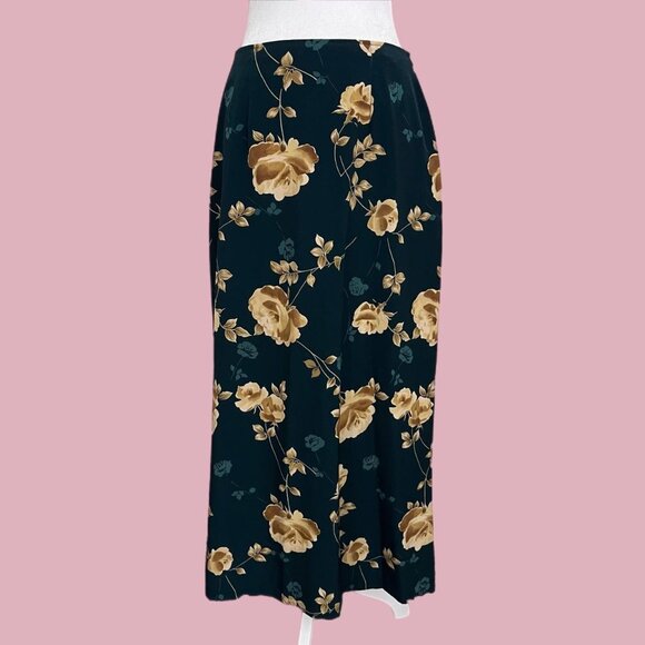 floral vintage 90s maxi skirt whimsygoth grunge fairy - Picture 1 of 8